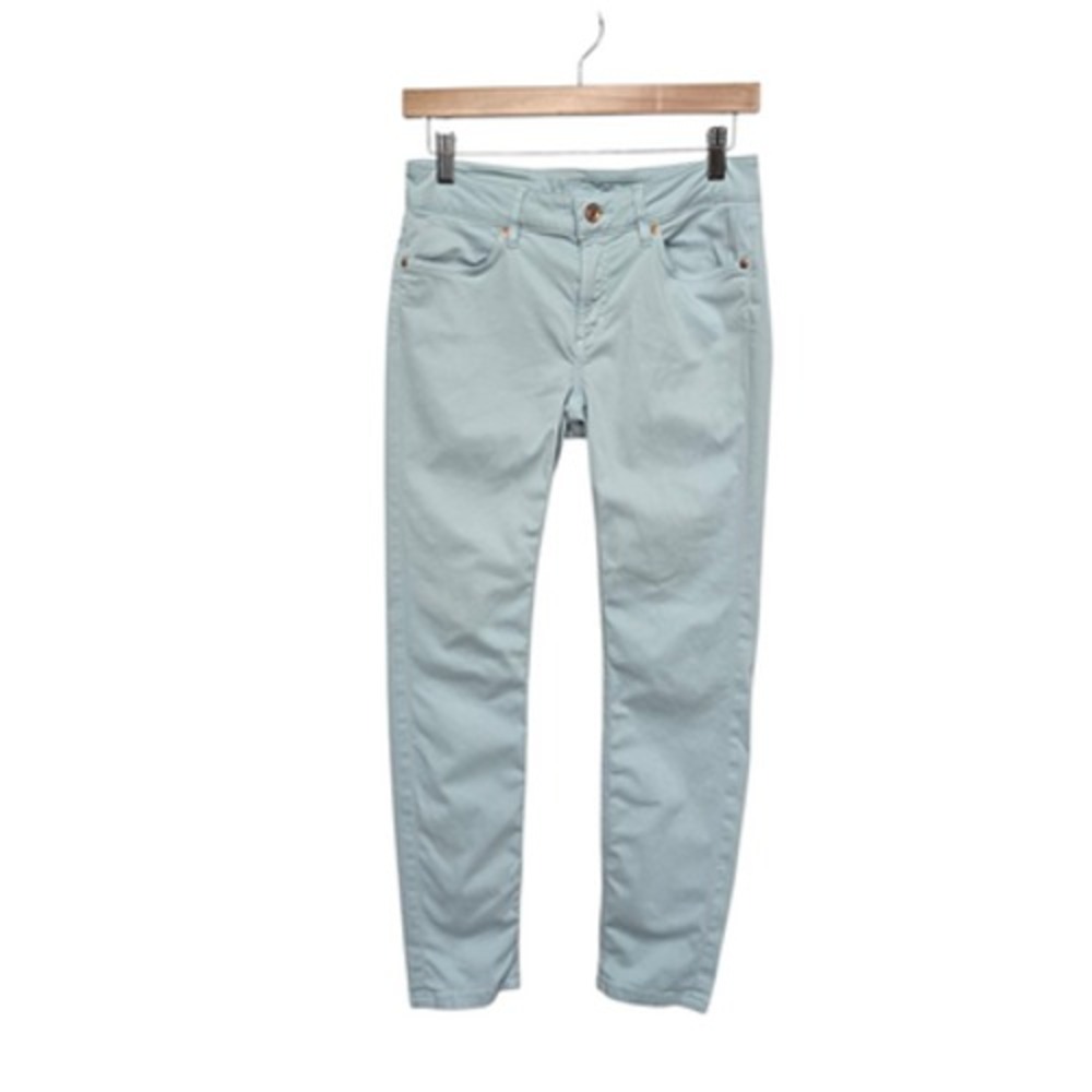 Escada Sport Pants Womens 34‎ Light Blue Jegging Cropped Stretch Skinny Ankle